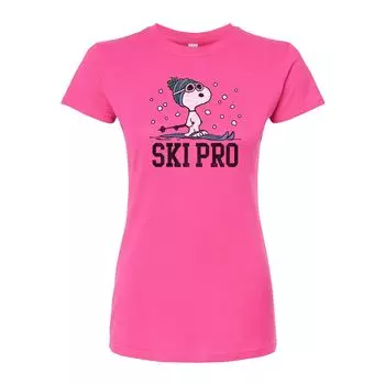 Юниорская футболка с графическим рисунком Peanuts Ski Pro Licensed Character, розовый