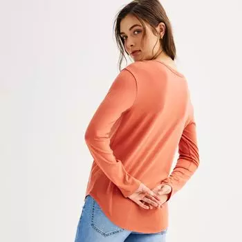 Юниорская футболка с круглым вырезом SO с длинными рукавами SO