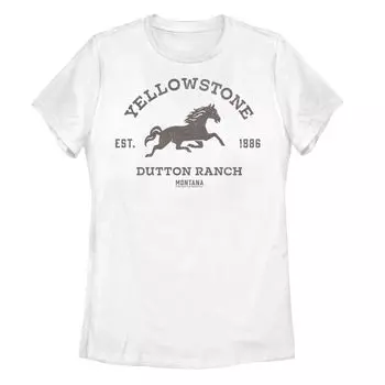 Юниорская футболка с логотипом Yellowstone Dutton Ranch Montana Horse Licensed Character
