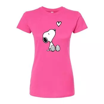Юниорская футболка с сердечком Peanuts Snoopy Licensed Character, розовый