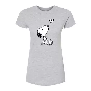 Юниорская футболка с сердечком Peanuts Snoopy Licensed Character, серый