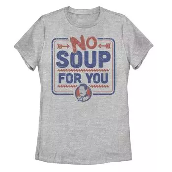 Юниорская футболка Seinfeld No Soup For You с потертым плакатом Licensed Character