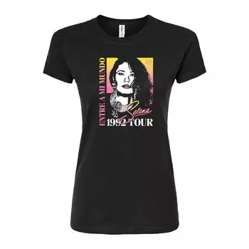 Юниорская футболка Selena 1992 Tour с графическим рисунком Licensed Character, черный