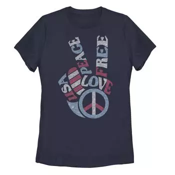 Юниорская футболка USA Free Love со знаком мира