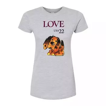 Юниорская футболка USPS Love Puppy с графическим рисунком Licensed Character, серый