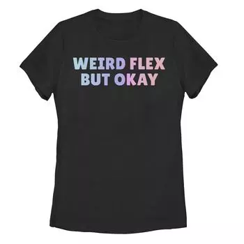 Юниорская футболка Weird Flex But Ok с блестящим градиентом и рисунком