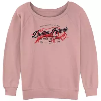 Юниорская команда Yellowstone Dutton Ranch So Wild So Angry Bull, махровый пуловер с напуском и рисунком Licensed Character