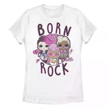 Юниорская L.O.L. Сюрприз! Футболка с графическим рисунком Born To Rock Licensed Character, белый
