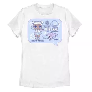Юниорская L.O.L. Сюрприз! Футболка с вырезом и рисунком Snow Angel Licensed Character