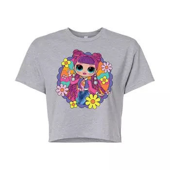 Юниорская L.O.L. Сюрприз! МОЙ БОГ. Укороченная футболка с рисунком Skater Chick L.O.L. Surprise!, серый