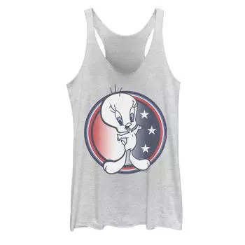 Юниорская Looney Tunes Tweety Bird Четвертое июля Americana Circle Tank Licensed Character