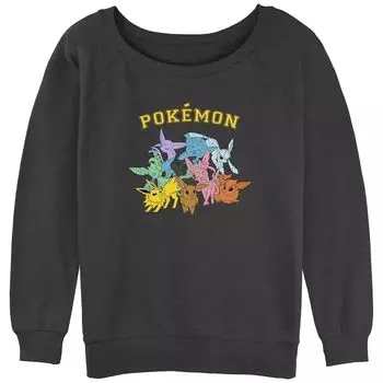 Юниорская махровая толстовка с напуском и рисунком Pokmon Gotta Catch 'Em All Eeveelutions Licensed Character