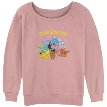 Юниорская махровая толстовка с напуском и рисунком Pokmon Gotta Catch 'Em All Eeveelutions Licensed Character
