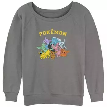 Юниорская махровая толстовка с напуском и рисунком Pokmon Gotta Catch 'Em All Eeveelutions Licensed Character