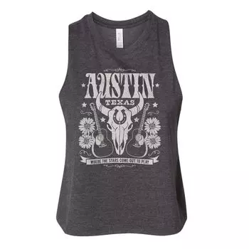 Юниорская майка Austin Texas Racerback Licensed Character, серый