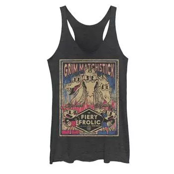 Юниорская майка Cuphead Grim Matchstick Fiery Frolic Tank Licensed Character