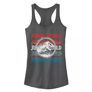 Юниорская майка Jurassic World с двумя красно-белыми и синими логотипами Licensed Character