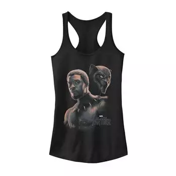 Юниорская майка с коллажем Marvel Black Panther T'Challa без маски Licensed Character