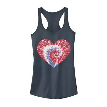 Юниорская майка Tie Dye Heart Racerback