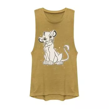 Юниорская рубашка с мышцами «Король Лев» Young Simba Paint Splatter Licensed Character