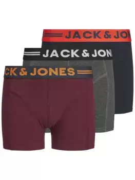 Юниорские боксеры Jack & Jones "JACLICHFIELD TRUNKS 3 PACK NOOS JNR" (упаковка, 3 шт.) Jack & Jones Junior, серый