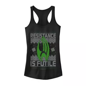 Юниорский Star Trek Next Gen Borg Ugly Christmas Tank Licensed Character, черный