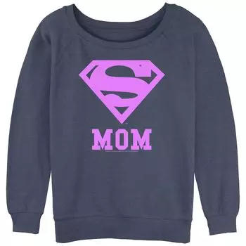 Юниорский Супермен с розовым логотипом Mom Word Slouchy Terry Licensed Character