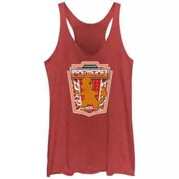 Юниорский танк Pokemon Happy Charmander 004 Tri-Blend Racerback Tank Licensed Character