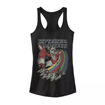 Юниорский танк Voltron Defender of the Universe с графическим рисунком Rainbow Streaks Licensed Character, черный