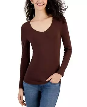 Юниорский топ с V-образным вырезом и длинными рукавами Aveto