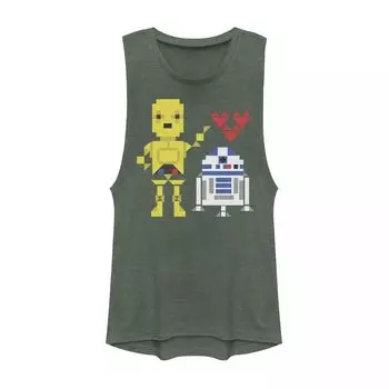 Юниорский «Звездные войны» C-3PO R2-D2 Droid Love Valentine's Muscle Tank Licensed Character