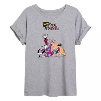 Юниоры ААААА!!! Огромная футболка с рисунком Real Monsters High Five Licensed Character