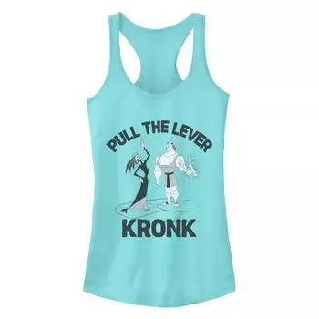 Юниоры Disney The Emperor's New Groove Изма Кронк Майка Racerback Pull The Lever Licensed Character