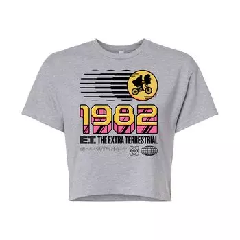 Юниоры E.T. Укороченная футболка 1982 года с логотипом Licensed Character, серый