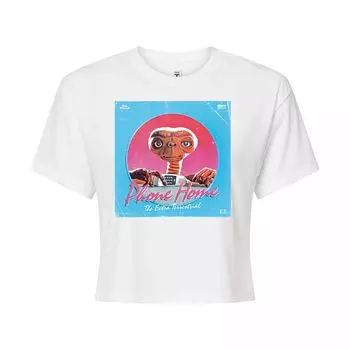 Юниоры E.T. Укороченная футболка с рисунком Phone Home Licensed Character, белый