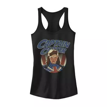 Юниоры Марвел Что, если Капитан Картер Mug Shot Tank Racerback Licensed Character