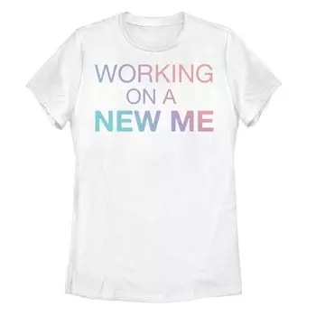 Юниоры работают над футболкой New Me с градиентным блеском, белый