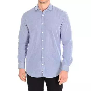 Juno5 мужская рубашка с длинными рукавами и воротником с лацканами и пуговицами Cafe Coton, синий