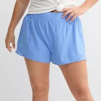 Юношеские беговые шорты плюс сайз из ткани So, цвет bea blue