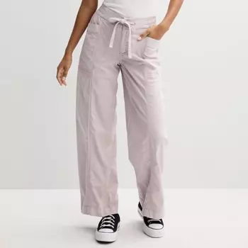 Юношеские универсальные брюки с завышенной талией на резинке So, цвет lilac whisper