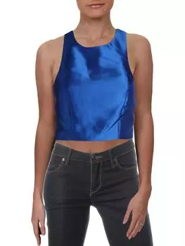 Юношеский женский атласный укороченный топ без рукавов City Studio, цвет royal