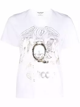 Junya Watanabe футболка с графичным принтом, белый