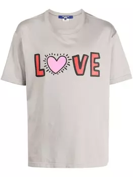 Junya Watanabe MAN футболка с графичным принтом, серый