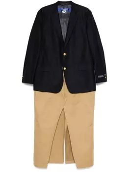 Junya Watanabe MAN многослойное пальто, синий