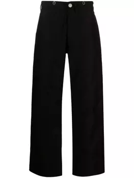 Junya Watanabe MAN широкие джинсы с нашивкой-логотипом из коллаборации с Levis, черный