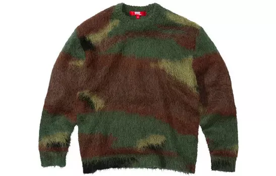 Junya Watanabe X FW21 свитер унисекс зеленый камуфляж Supreme, зеленый
