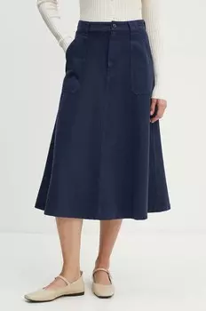 Юпка Jupe Laurie из хлопка A.P.C., темно-синий