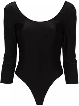 Just Cavalli атласное боди с открытой спиной, черный