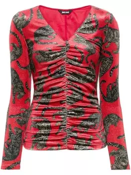Just Cavalli бархатный топ, красный