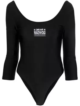 Just Cavalli боди с нашивкой-логотипом, черный